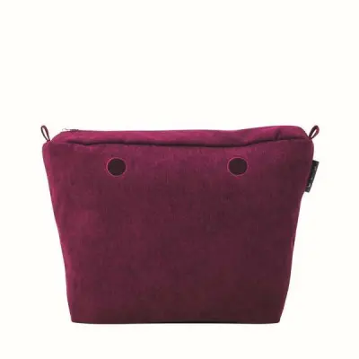 Сумка внутренняя O Bag на замке фланель меланж темно-красный