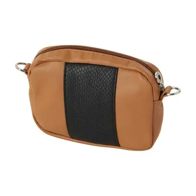 Сумка внутренняя O Pocket наппа + принт змеи песочная/черная