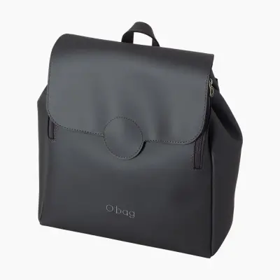 Рюкзак с крышкой O Lift прорезиненная ткань черный метал