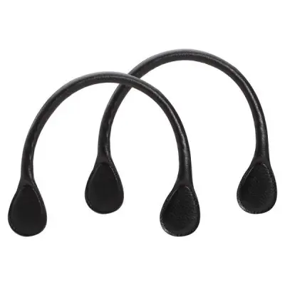 Ручки короткие тисненые черные