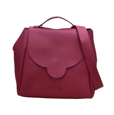 Женская cумка O Bag Polly Mini в сборе Темно-Красный Метал