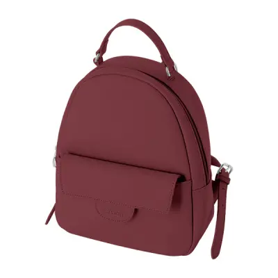 Рюкзак на замке O Bag Sofia прорезиненная ткань бордо