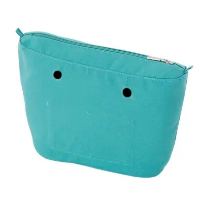 Cумка внутренняя O Bag Mini на замке текстиль бирюзовая
