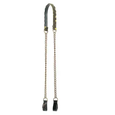 Ремень плечевой на цепочке длинный с креплением O Pocket желтый - зеленый