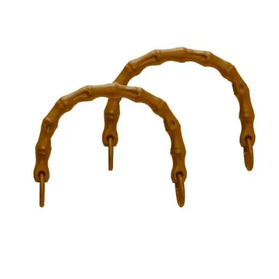 Ручки короткие на кольце eva compound под бамбук медные