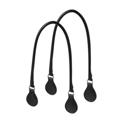 Ручки длинные трубчатые эко-кожа черный