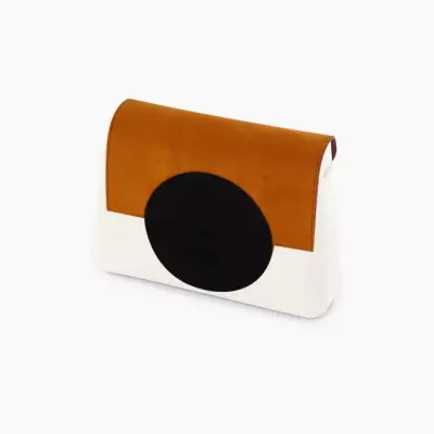 Крышка O Bag Glam нубук с кругом серая метал