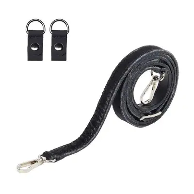 Ремень плечевой узкий нейлон + крепление черный