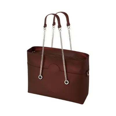 Женская cумка O Bag Wide в сборе Темно-Коричневая Метал 339S