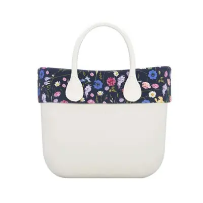 Накладка O Bag Mini цветной принт тканевая темно-синяя