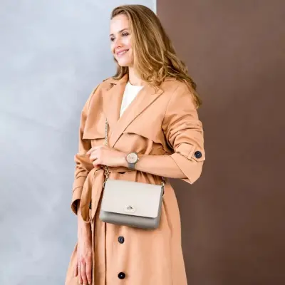 Ремень плечевой цепь O Bag Glam золотистый