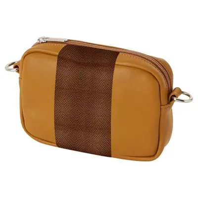 Сумка внутренняя O Pocket наппа + принт змеи песочная/темно-коричневая