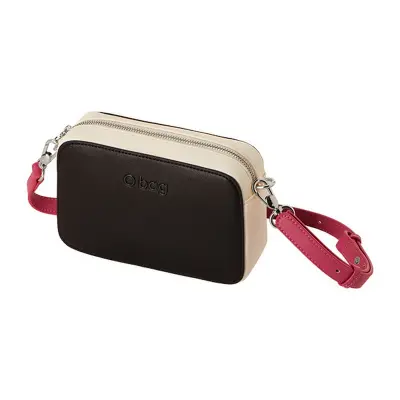 Женская cумка O Bag Milano в сборе Латте/Черный/Фуксия Роза