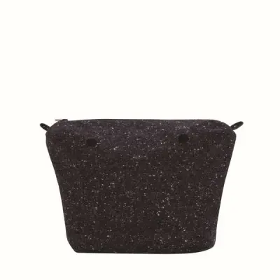Cумка внутренняя O Bag Mini на замке шерсть черная