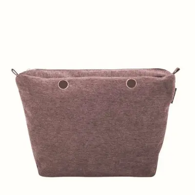 Сумка внутренняя O Bag на замке фланель меланж светло-коричневый