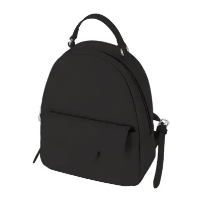 Рюкзак на замке O Bag Sofia прорезиненная ткань черный