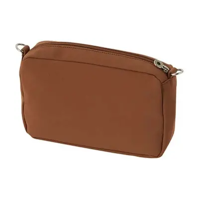 Сумка внутренняя O Bag Glam на замке нубук бисквит