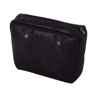 Cумка внутренняя O Bag Mini на замке с эффектом овечей кожи черная