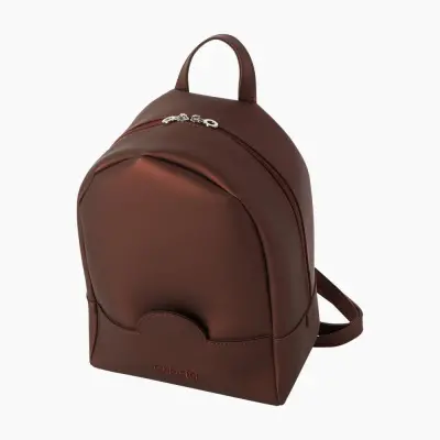 Рюкзак на замке O Grace прорезиненная ткань темно-коричневый метал