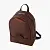 Рюкзак на замке O Grace прорезиненная ткань темно-коричневый метал