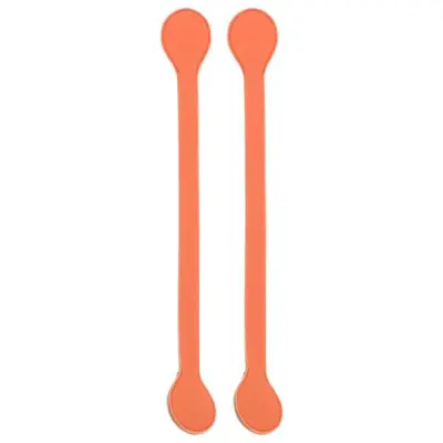 Ручки короткие каплей плоские прорезиненные папайя