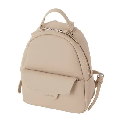 Рюкзак на замке O Bag Sofia прорезиненная ткань sand