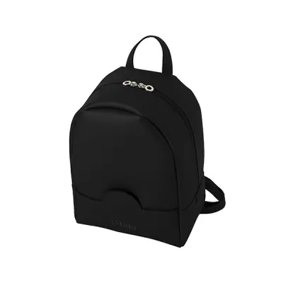 Рюкзак на замке O Grace прорезиненная ткань черный метал