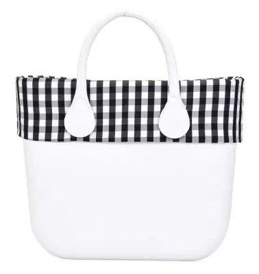 Накладка O Bag Mini клетка белая/черная