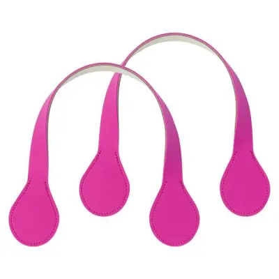 Ручки короткие каплей плоские прорезиненные пурпур магента