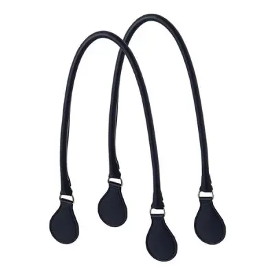 Ручки длинные трубчатые эко-кожа темно-синий