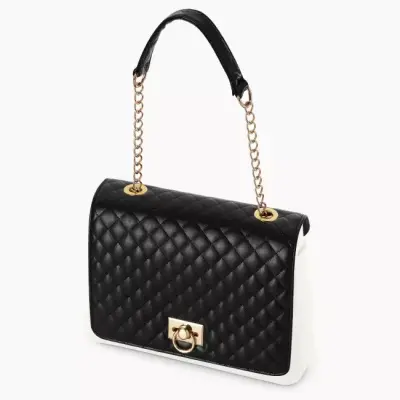 Крышка O Bag Glam стеганая с ручкой черная + золото