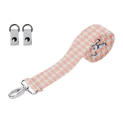 Ремень плечевой для сумки 80/120 с карабинами хлопок розовый