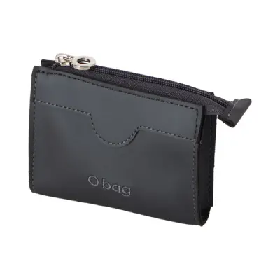 Кошелек O Whole прорезиненная ткань черный метал