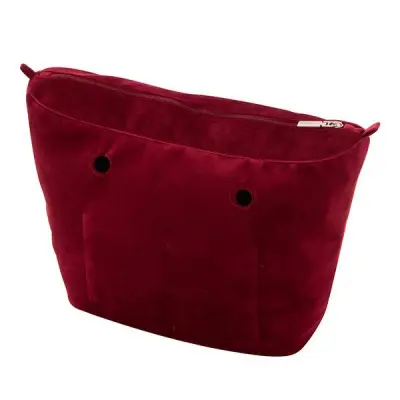 Сумка внутренняя O Bag на замке микрофибра бордо