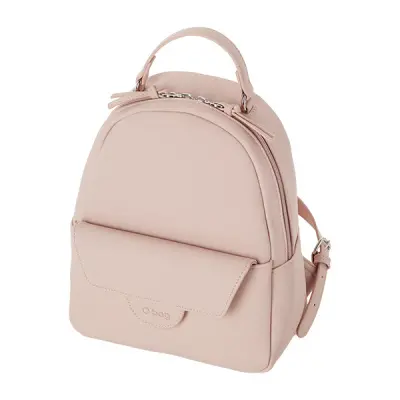 Рюкзак на замке O Bag Sofia прорезиненная ткань smoke pink