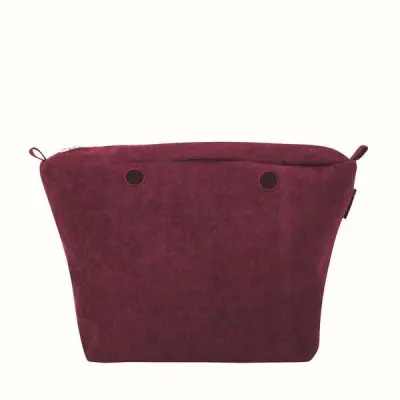 Сумка внутренняя O Bag на замке фланель меланж бордо