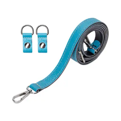 Ремень плечевой узкий 110 + крепление синтетика принт кокос аква