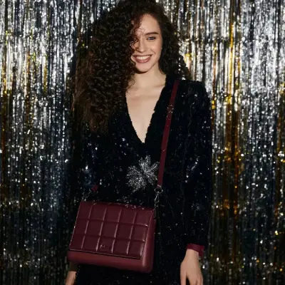 Крышка O Bag Glam 3д эффект на магните бордо