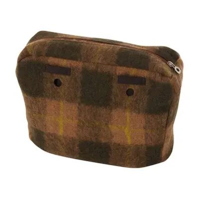 Cумка внутренняя O Bag Mini на замке жакард бисквит