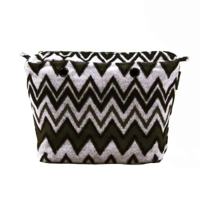 Сумка внутренняя O Bag Mini на замке индийская ткань коричневый