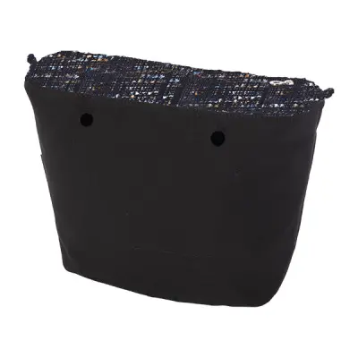 Cумка внутренняя O Bag Mini на замке твид темно-синий