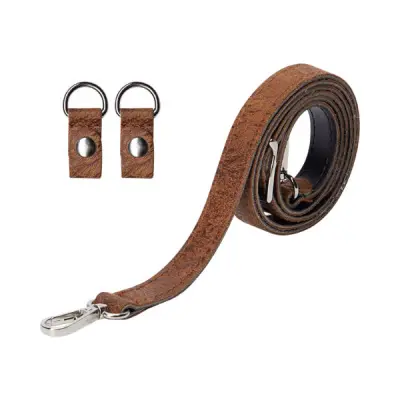 Ремень плечевой узкий эффект овечей кожи + крепление бисквит