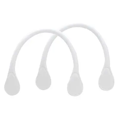 Ручки короткие тисненые белые